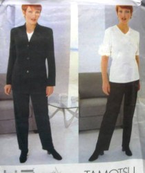 2170 Vogue  TAMOTSU EZ LONG JACKET, TOP, TAPER PANTS PATTERN 26W-30W Uncut